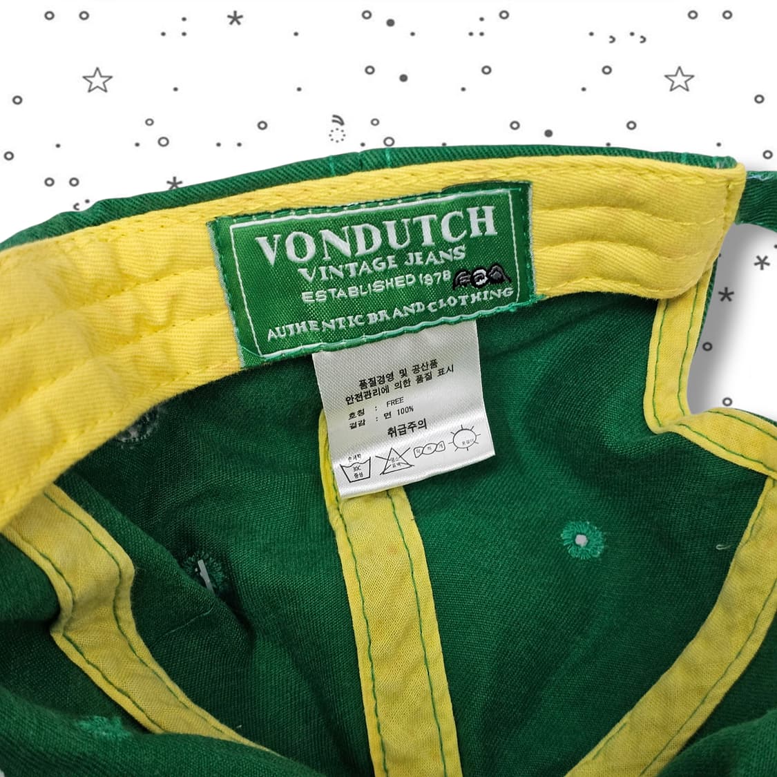  VonDutch 본더치 자수 그린 캡 상품이미지6