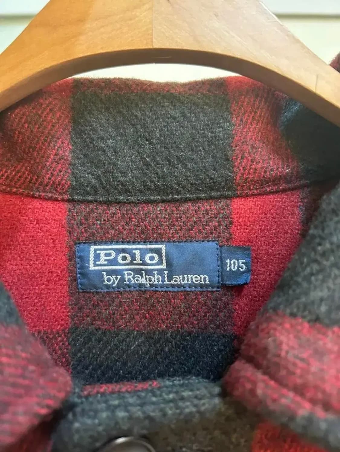 폴로 랄프로렌 레드타탄 울코트  상품이미지3