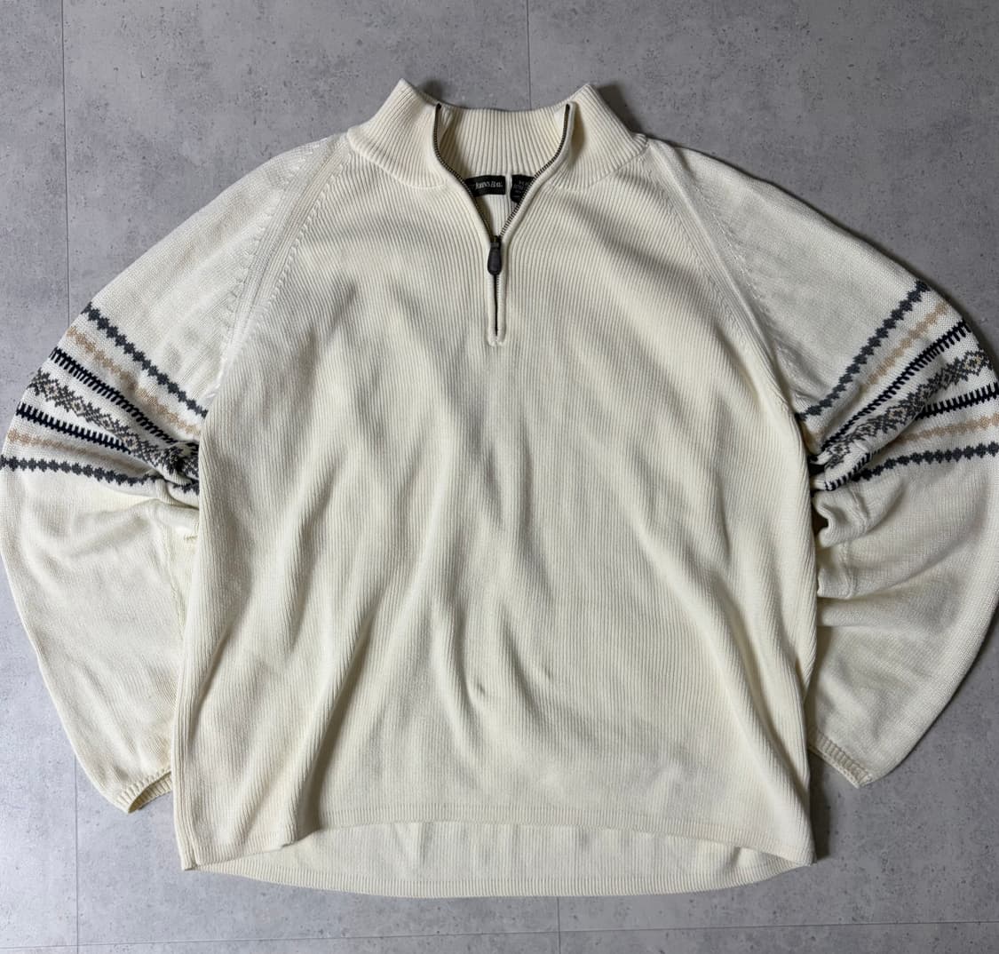 세인트존스베이 코튼 하프집 베이직 니트 상품이미지1