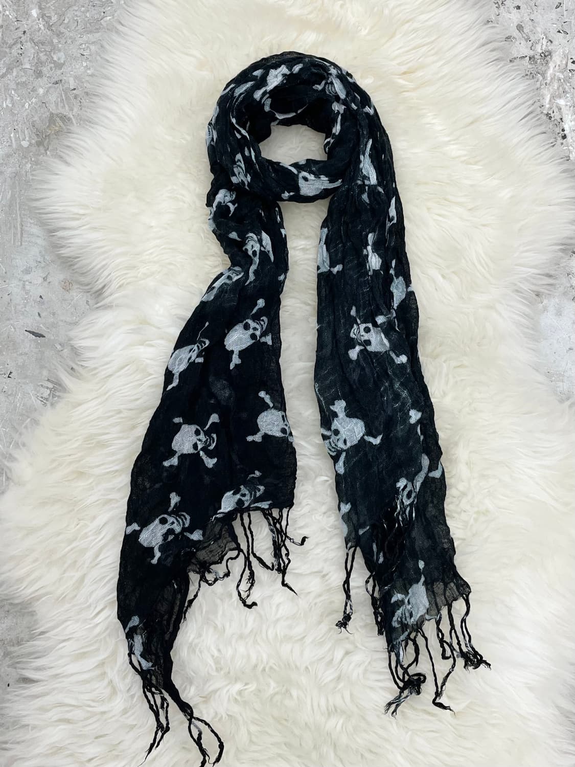 펑크 스컬 수술 머플러  상품이미지3