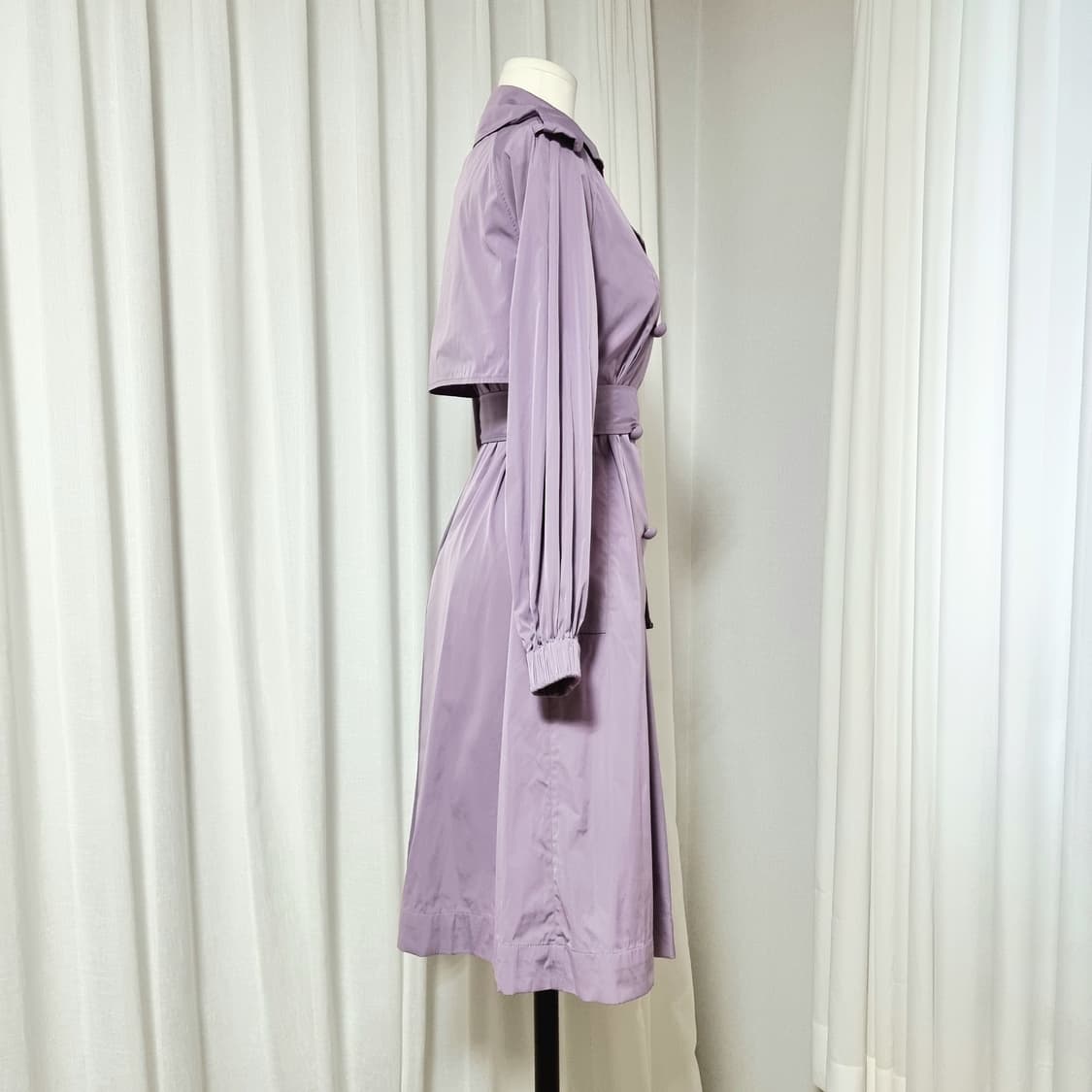 미샤 MICHAA 폴리나일론 벨티드 트렌치 코트 (55) 상태최상 상품이미지2