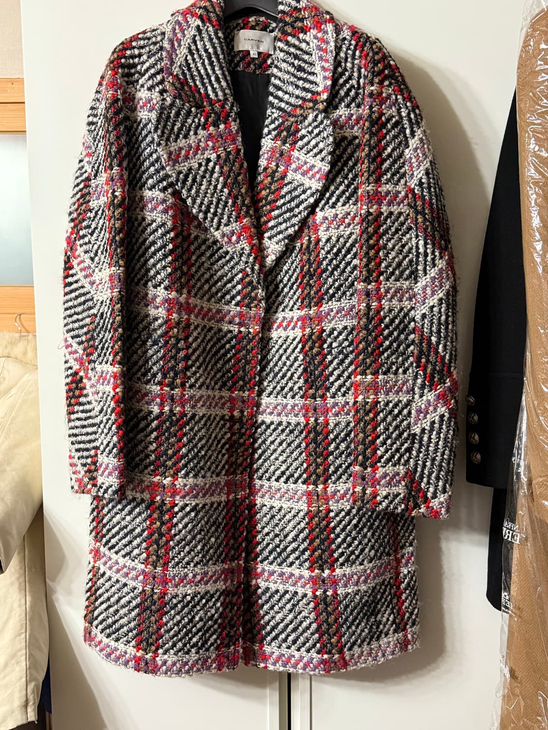 까르뱅 트위드  오버핏 코트   40 사이즈 상품이미지1