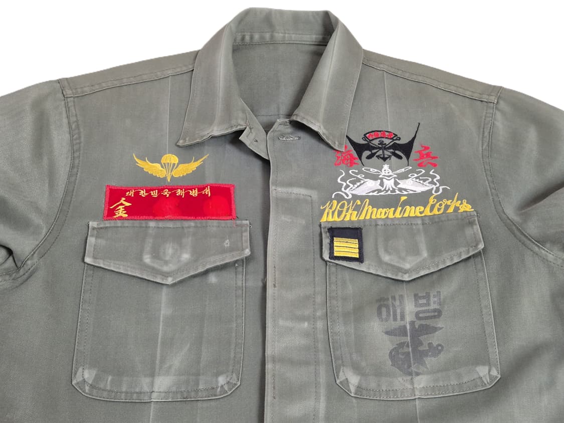 해병대 구형 병장 민무늬 전투복 상의 자켓 (L) 상품이미지7