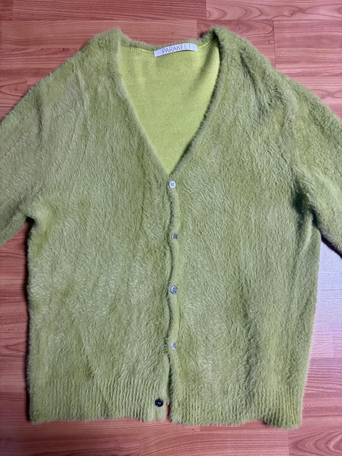 파라킷 모헤어 가디건 그린 상품이미지1