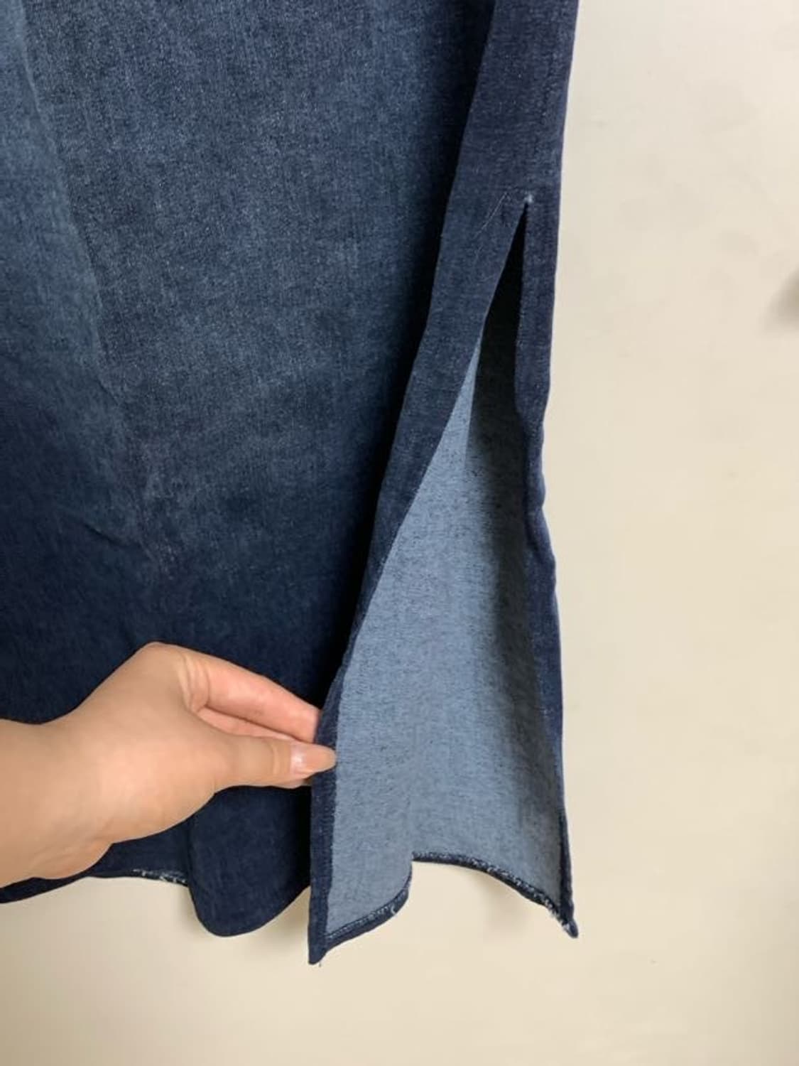 145 office 데님 미디 드레스 상품이미지3