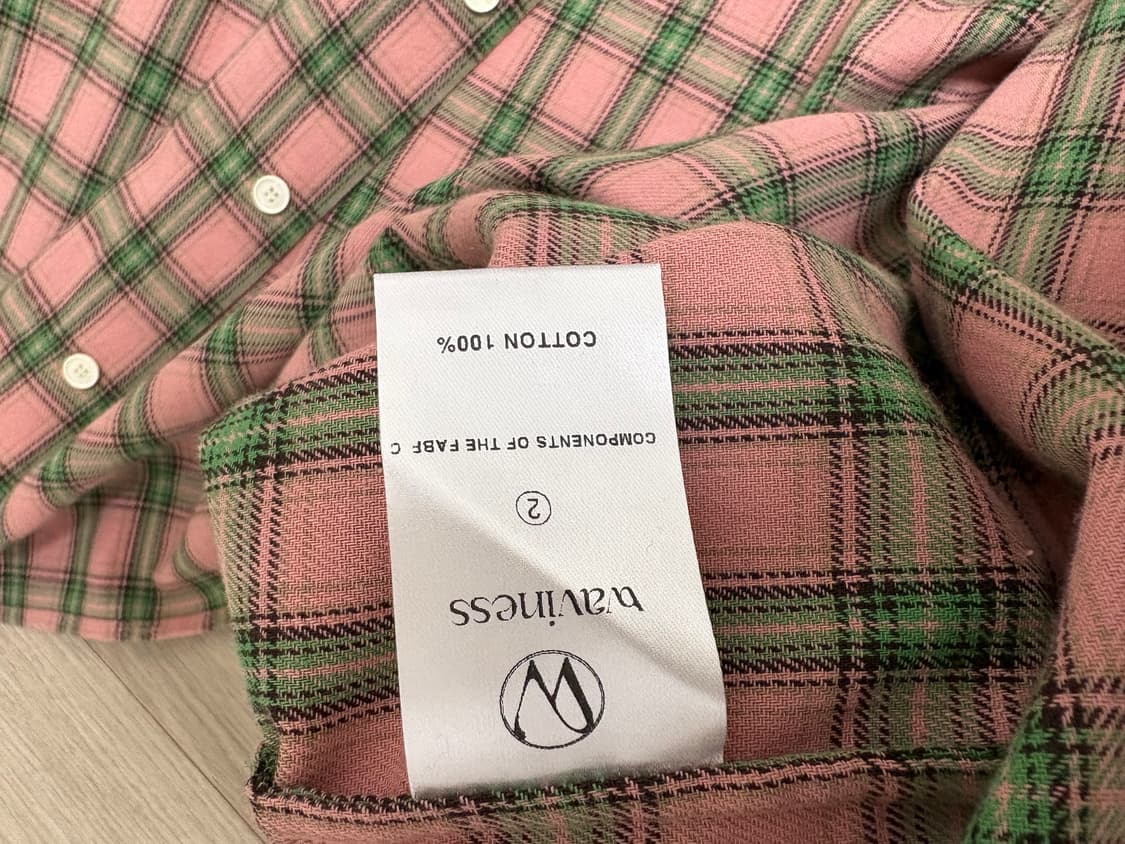 웨이비니스 핑크 멜론 체크 셔츠 2size 상품이미지4