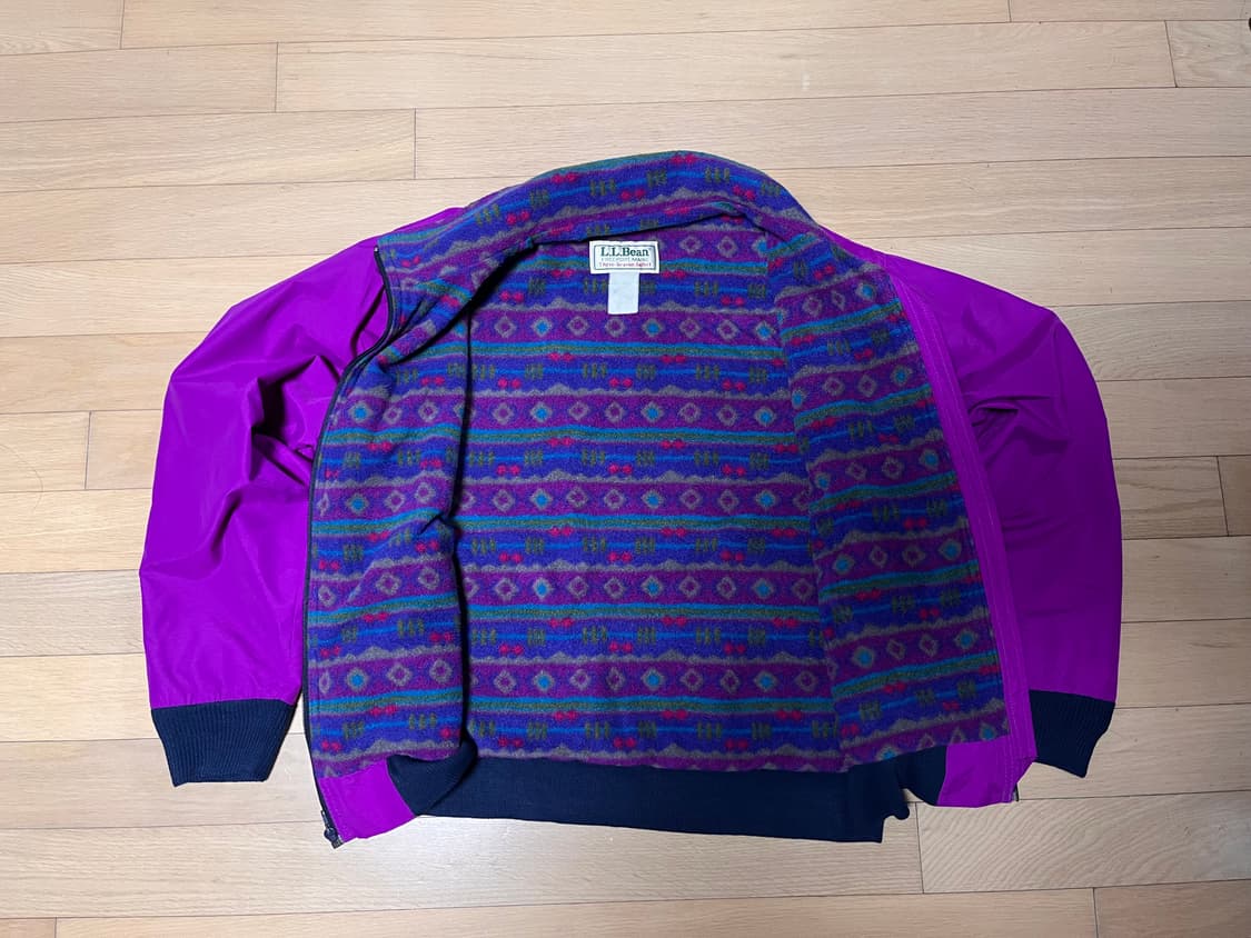 90s 빈티지 엘엘빈 아즈텍 플리스 웜업 재킷 상품이미지2