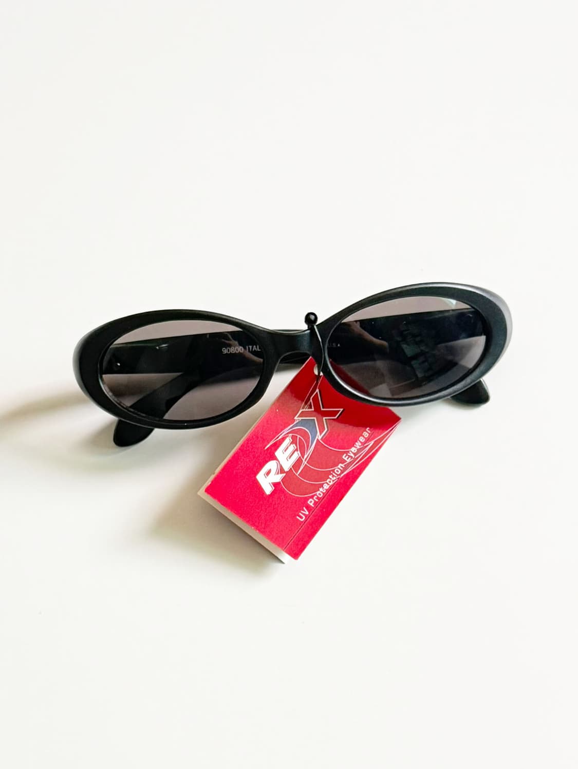 90s REDX 블랙 오벌 프레임 빈티지 선글라스 상품이미지1