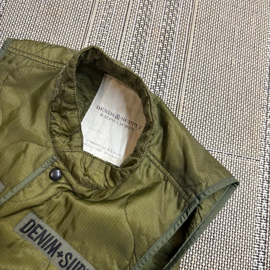 데님 앤 서플라이 랄프 로렌 성조기 & 인디안 퀼팅 밀리터리 베스트 상품이미지5