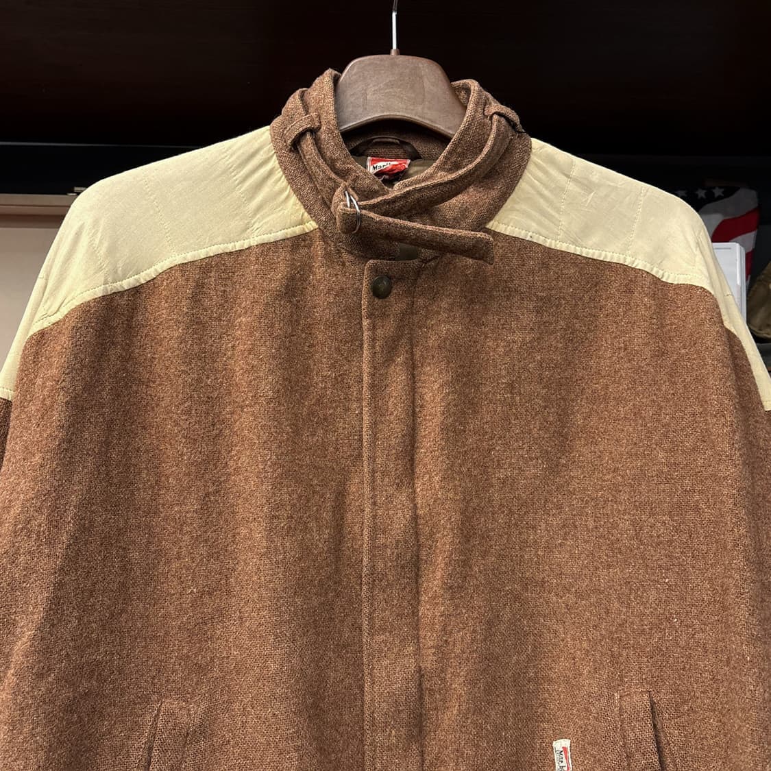 80s 말보로 레저웨어 발렌티노 생산 보카시 울 니트 블루종 N1144 상품이미지3