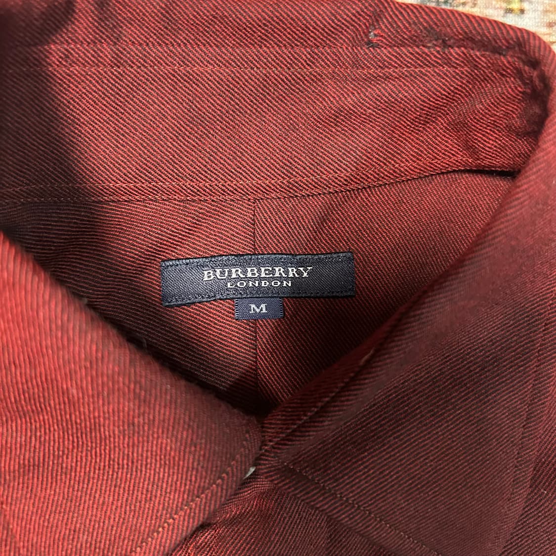 [L] 버버리 버건디 셔츠 상품이미지6