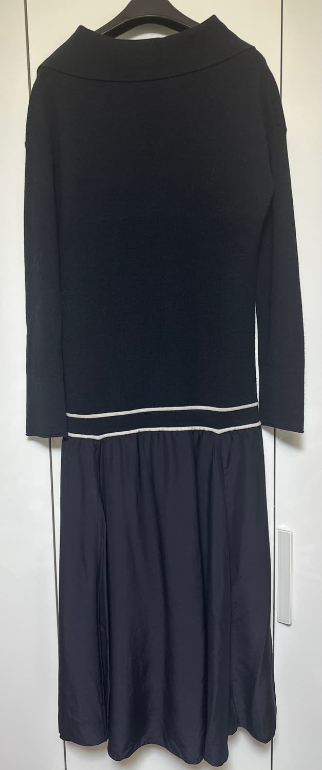 SYSTEM 시스템 블랙 울니트 롱 원피스 상품이미지6