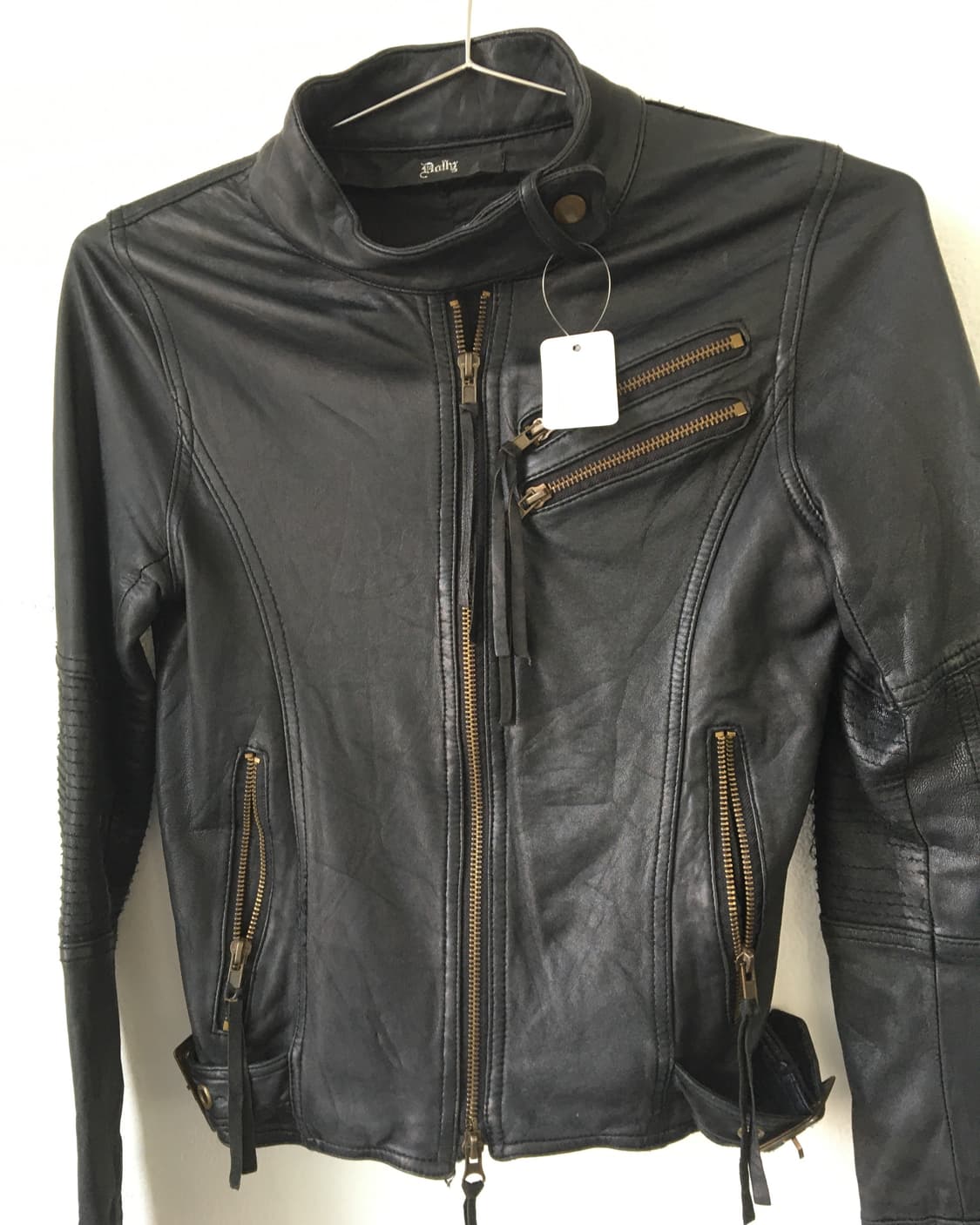 Slim fit lamb leather jacket 상품이미지4