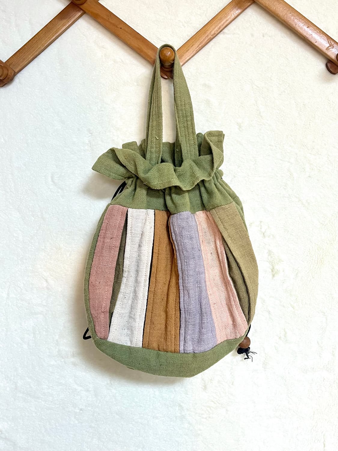 빈티지 패치 그린 파우치 복조리 상품이미지1