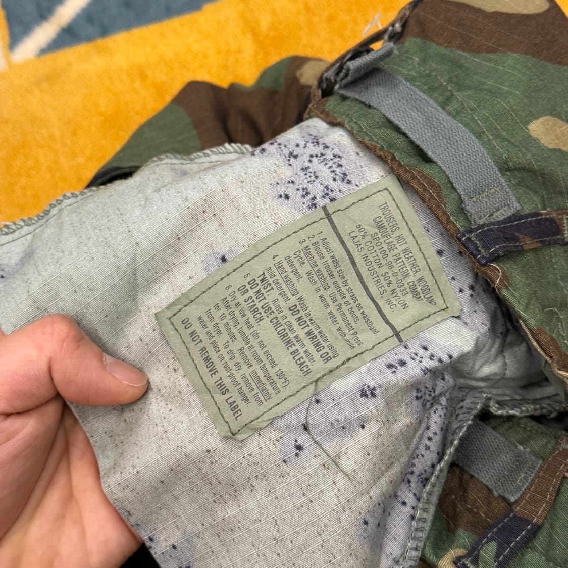 S/S 90s 우드랜드 카모 패턴 오리지널 밀리터리 카고 팬츠 N 상품이미지9