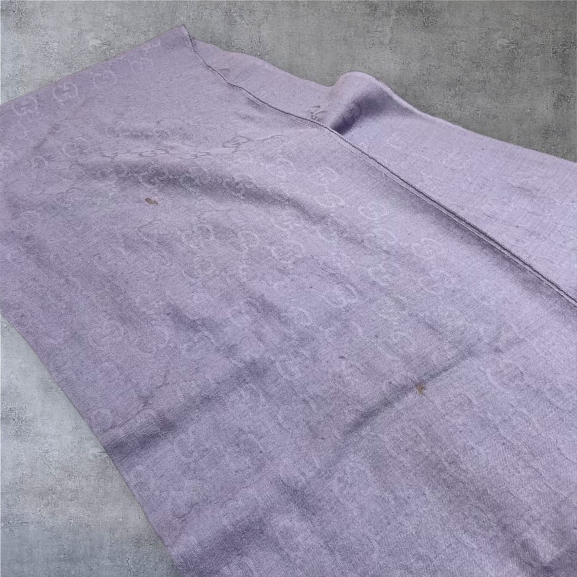 구찌 Gucci 라벤더 GG 자카드 울 실크 숄 스카프 상품이미지7