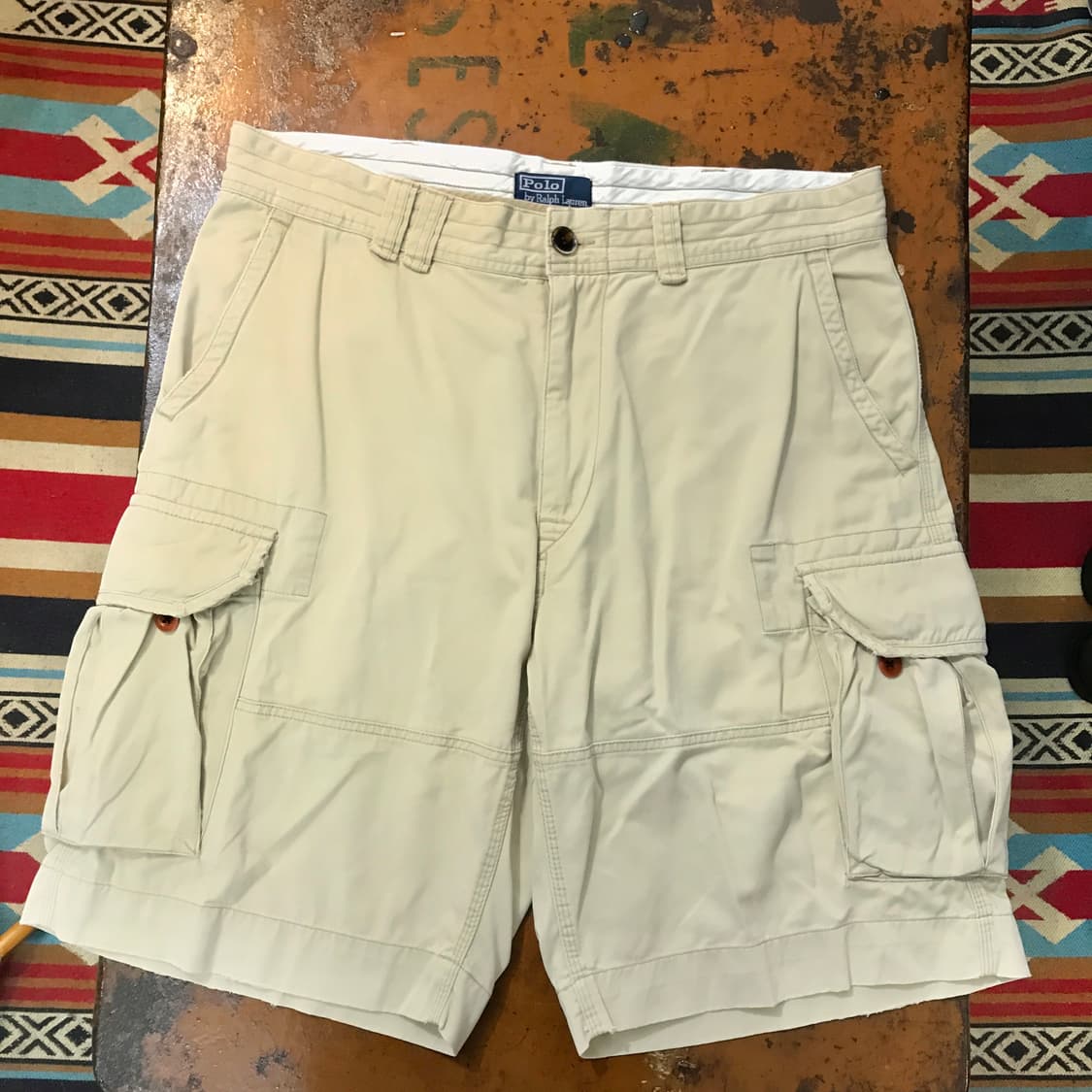 폴로랄프로렌 베이지 코튼 카고 숏 팬츠 반바지 허리 38 빅사이즈 상품이미지4