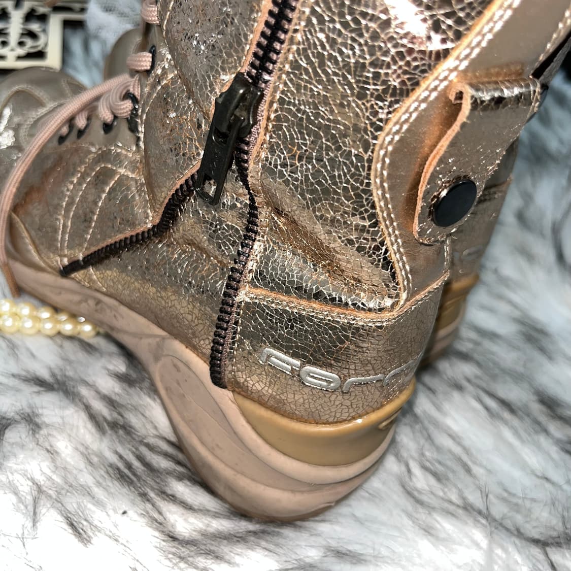 빈티지 골드 복서 스니커즈 상품이미지5