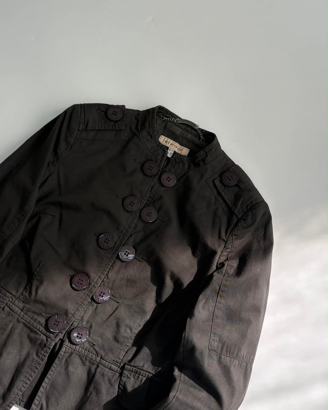 [40] 씨바이끌로에 스냅 코튼 버튼 자켓 상품이미지2