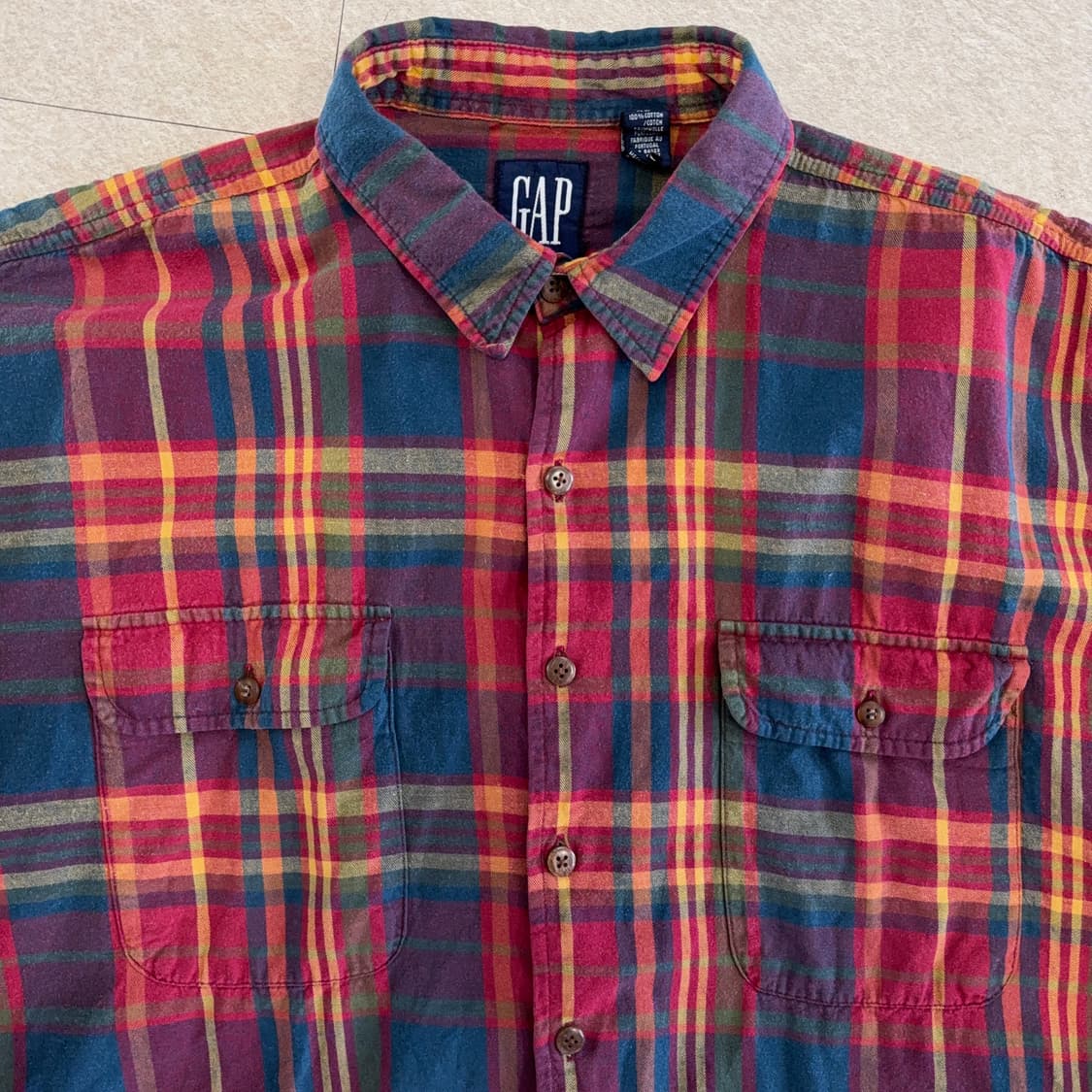 90s 올드 갭 체크 셔츠 상품이미지2