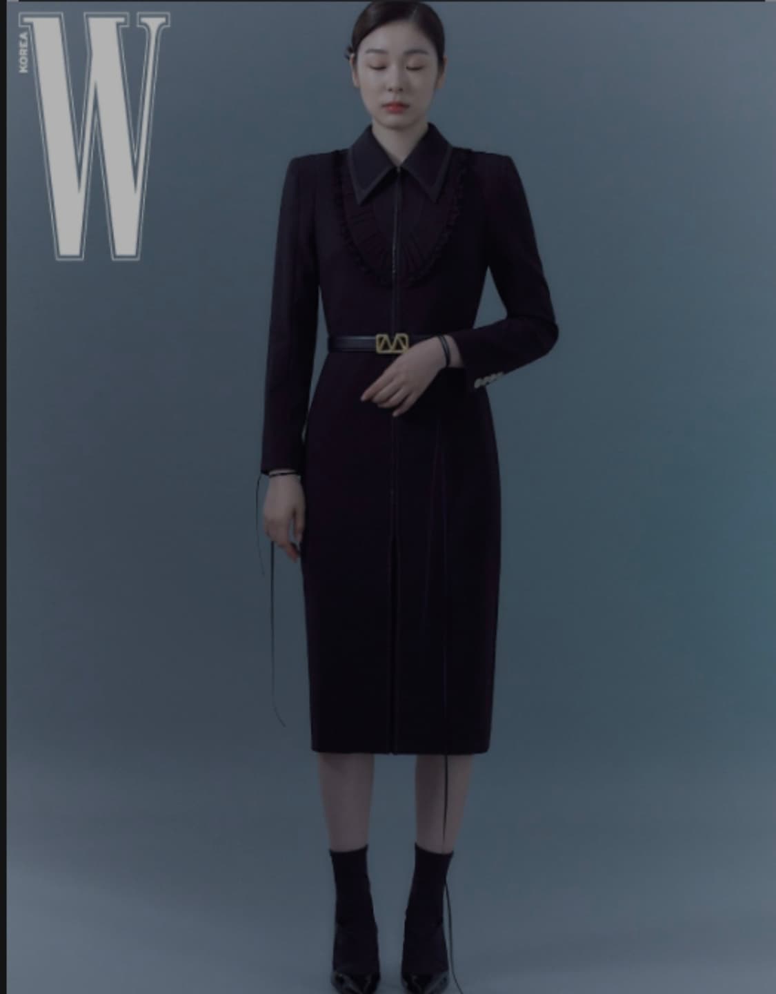 [미샤/MICHAA] 보토 주세페 원단 프릴 디테일 울 원피스 (김연아 상품이미지4