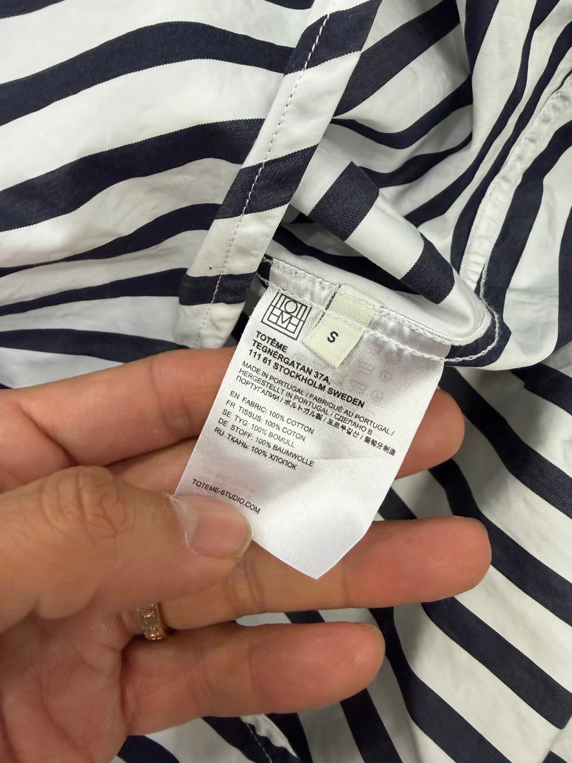 정품) 토템 여성 로고 오버 셔츠 S 상품이미지7