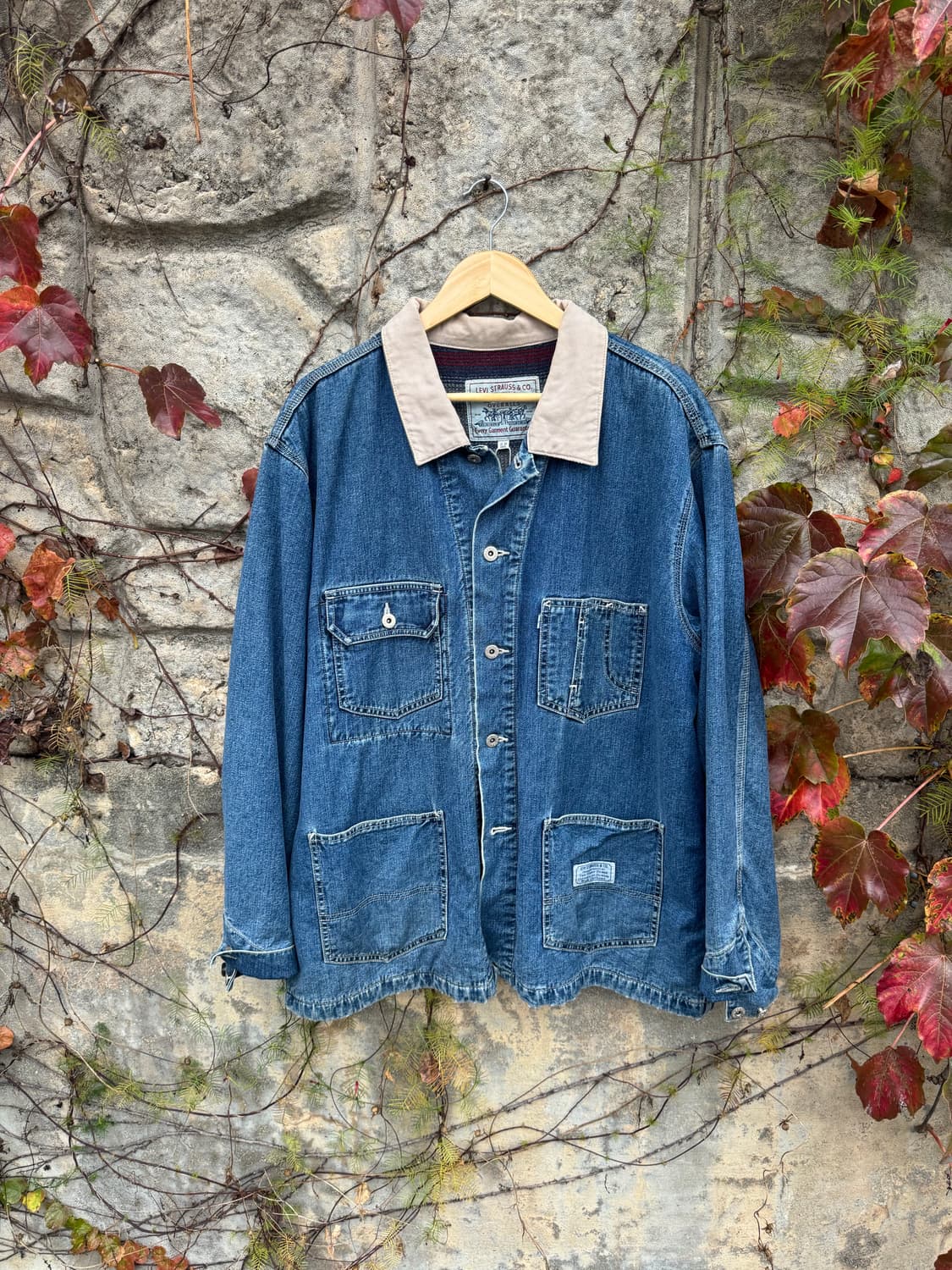 90s 리바이스 칼하트 트리플스티치 빈티지 데님 초어 자켓 상품이미지1