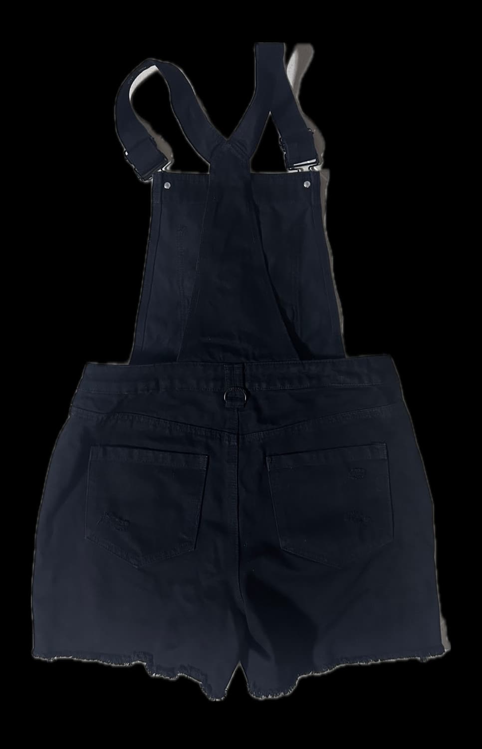 Killstar 고스 펑크 블랙 데님 멜빵 반바지 상품이미지4