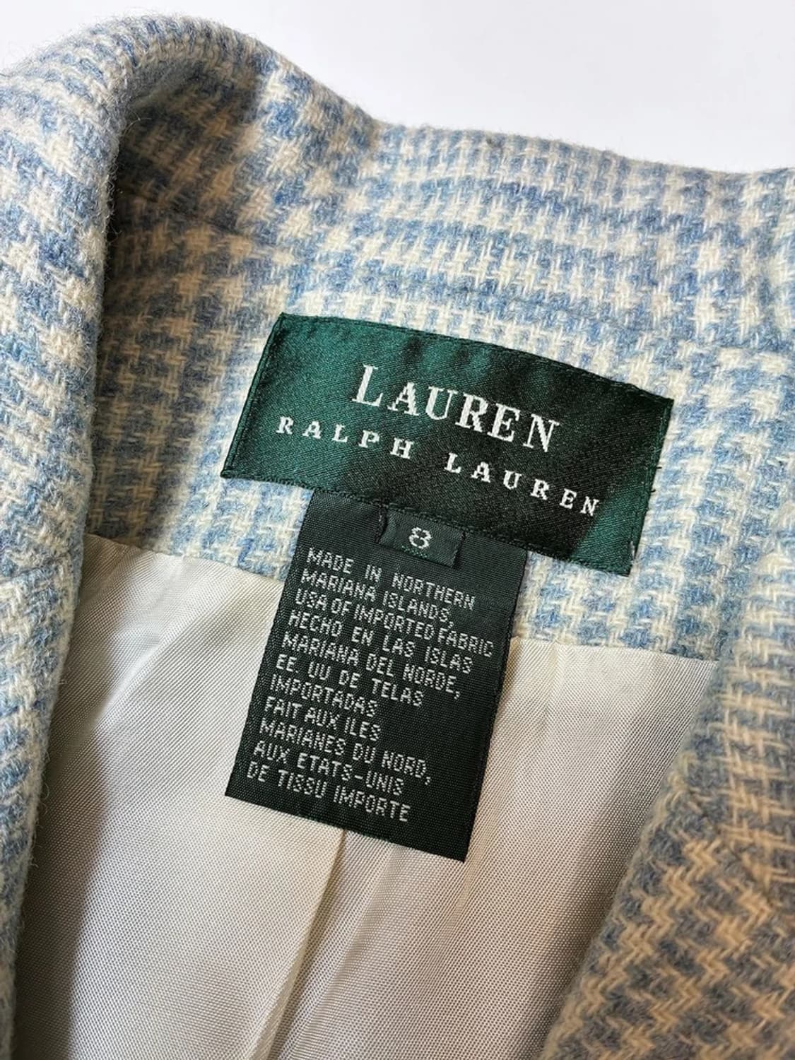 로렌 랄프로렌 00's 울 체크 3B 우먼스 블레이저 PN8637 상품이미지7