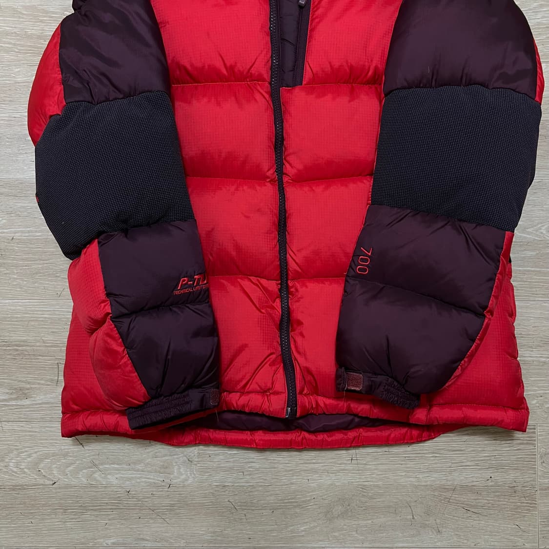 프로월드컵 구스다운 700 배색 후드 패딩 점퍼 [레드] L/100 상품이미지3