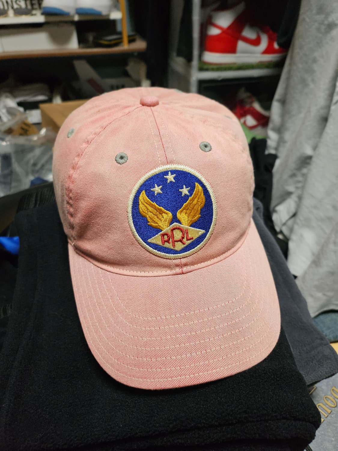 RRL 윙로고 볼캡 핑크 더블알엘 가먼트다잉 볼캡 상품이미지1