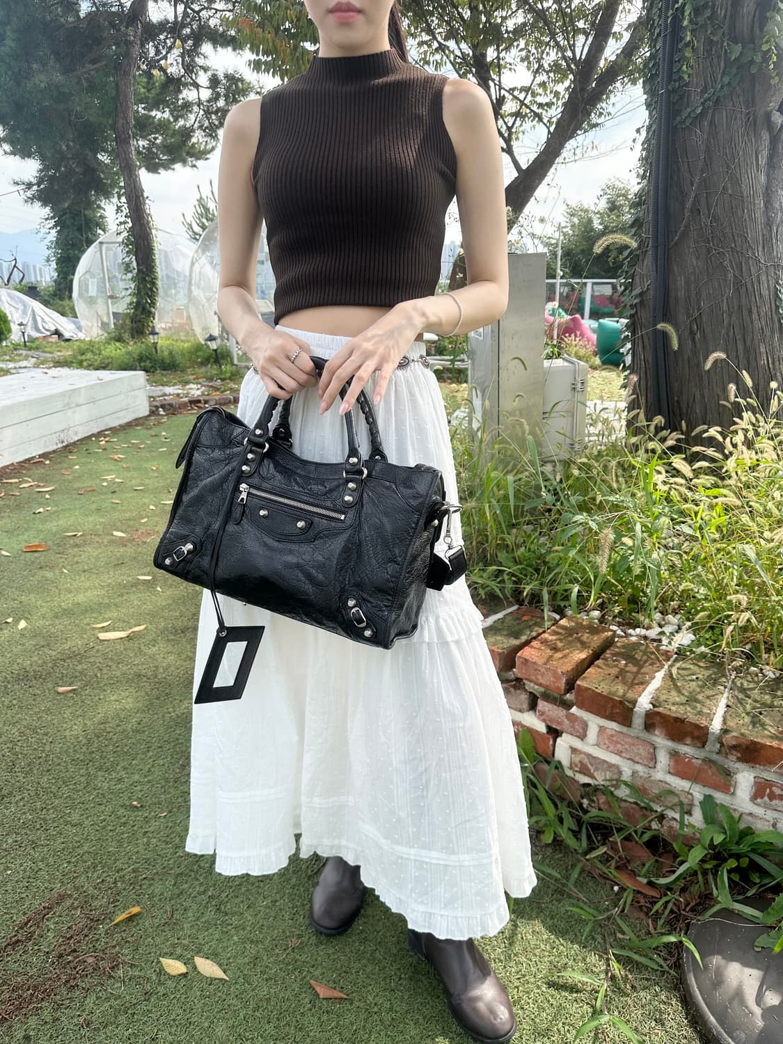 [A+ 정품] 발렌시아가 시티 모터백 미디움 블랙 상품이미지7