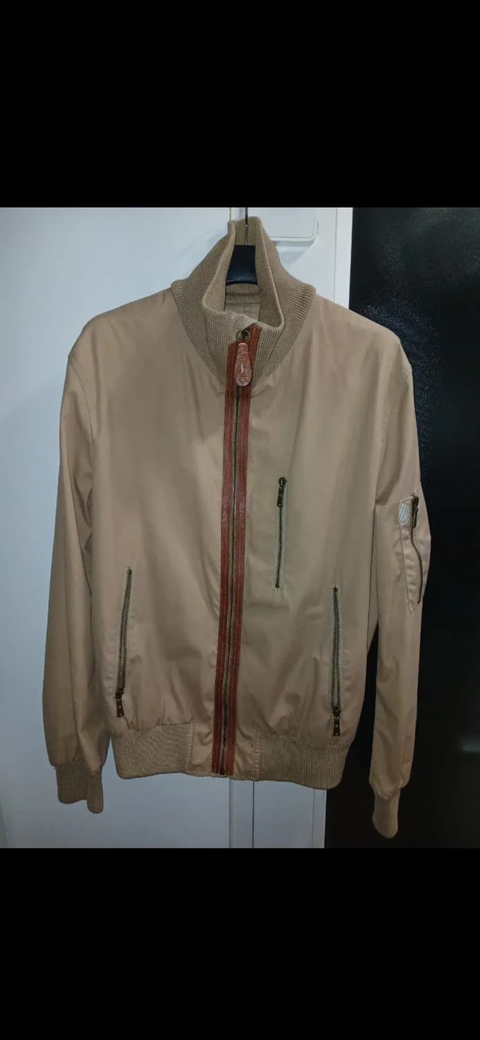 YSL rive gauche LEATHER TRIMMED JACKET 상품이미지1