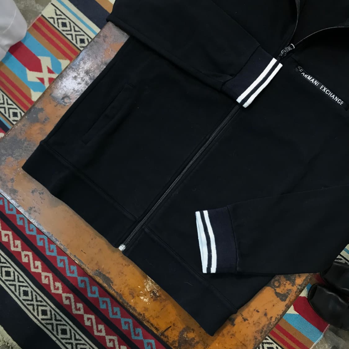 아르마니 익스체인지 블랙 코튼 집업 져지 남성 102 여성 프리사이즈 상품이미지5