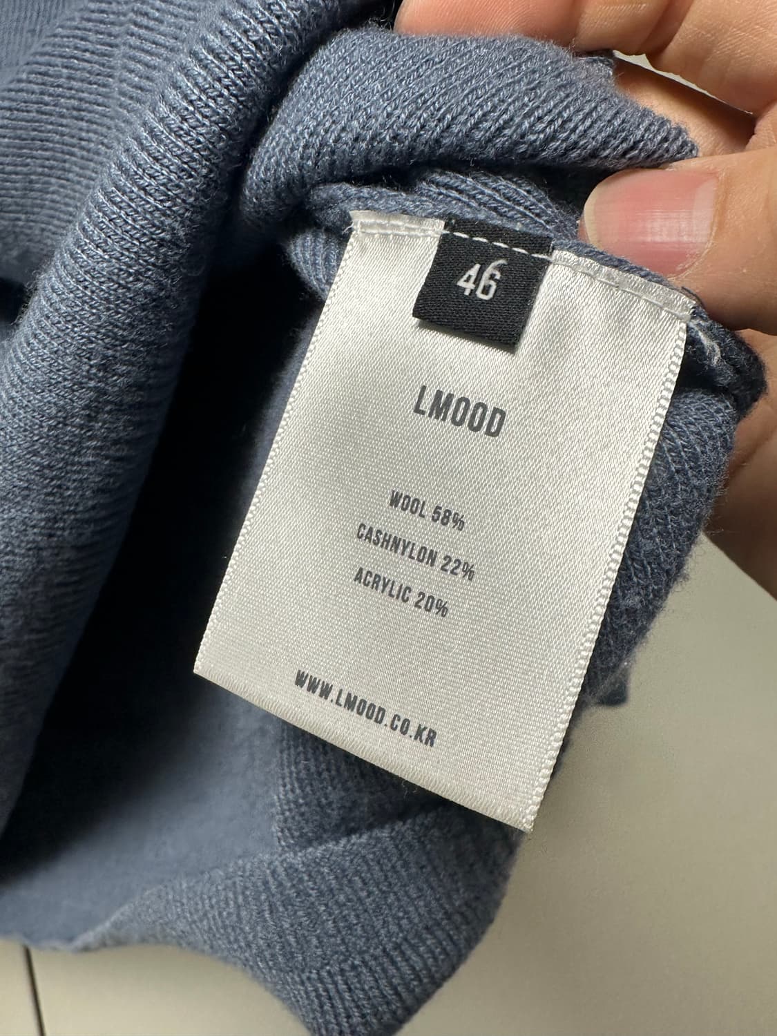 원가8.9 엘무드 화란 세미오버 니트 블루 상품이미지6