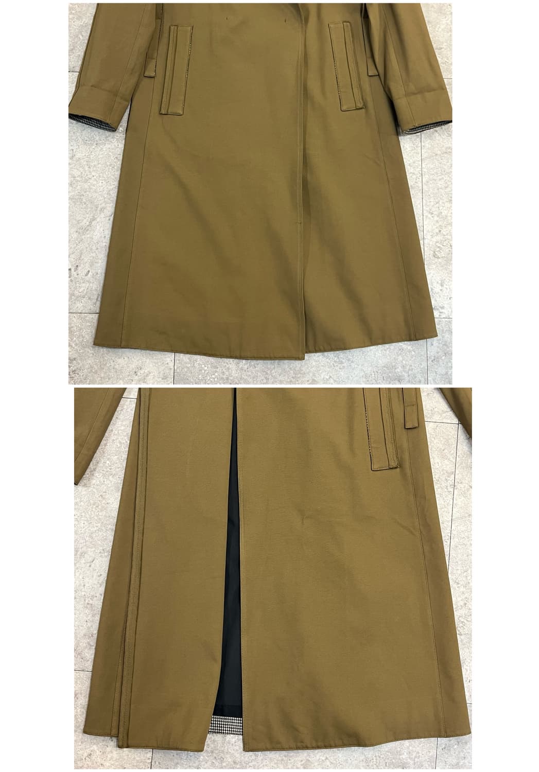 랑방 오픈 카라 롱코트 브라운 #csz3460 상품이미지5