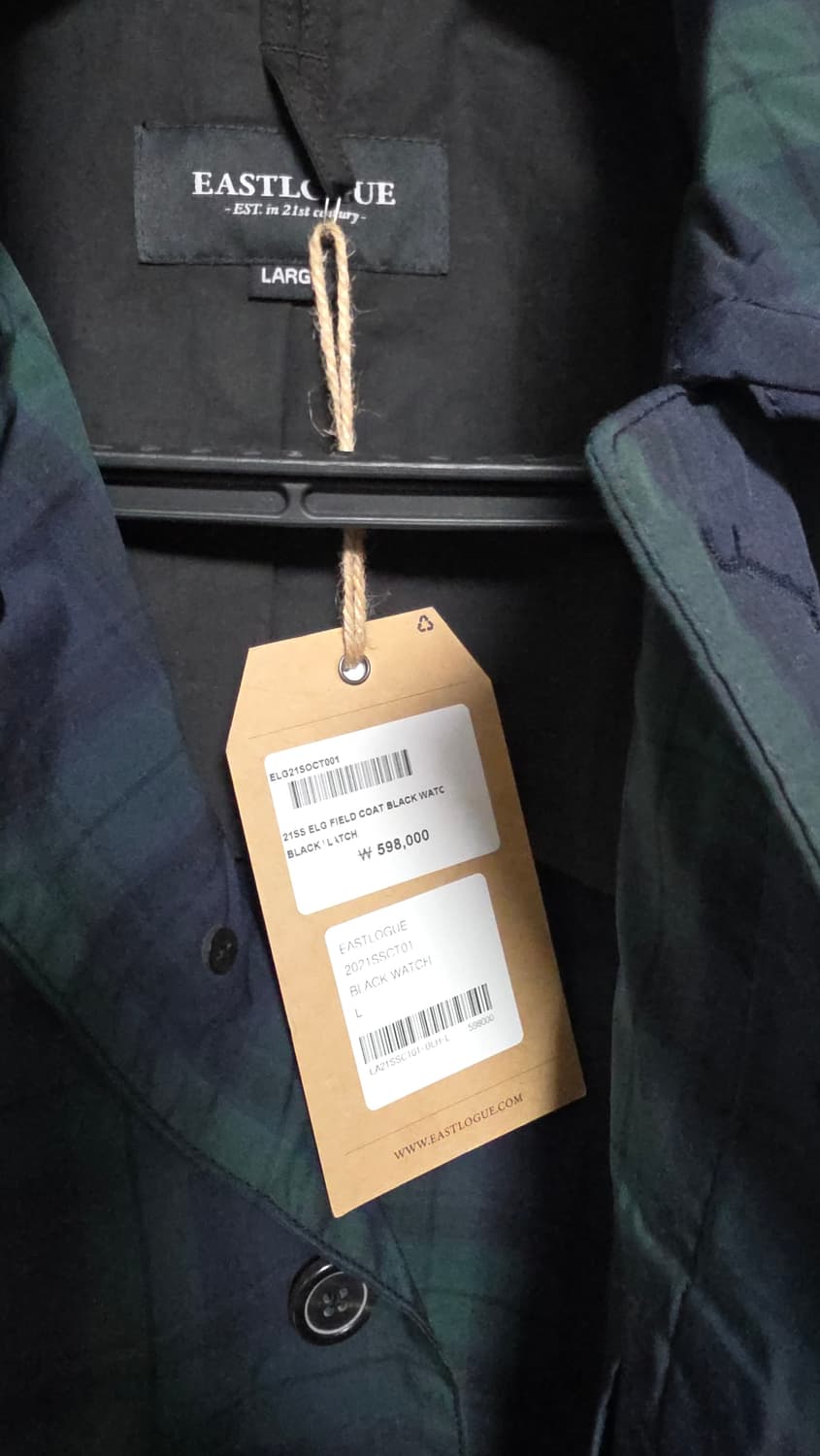 이스트로그 필드 코트 블랙 워치 L 상품이미지7