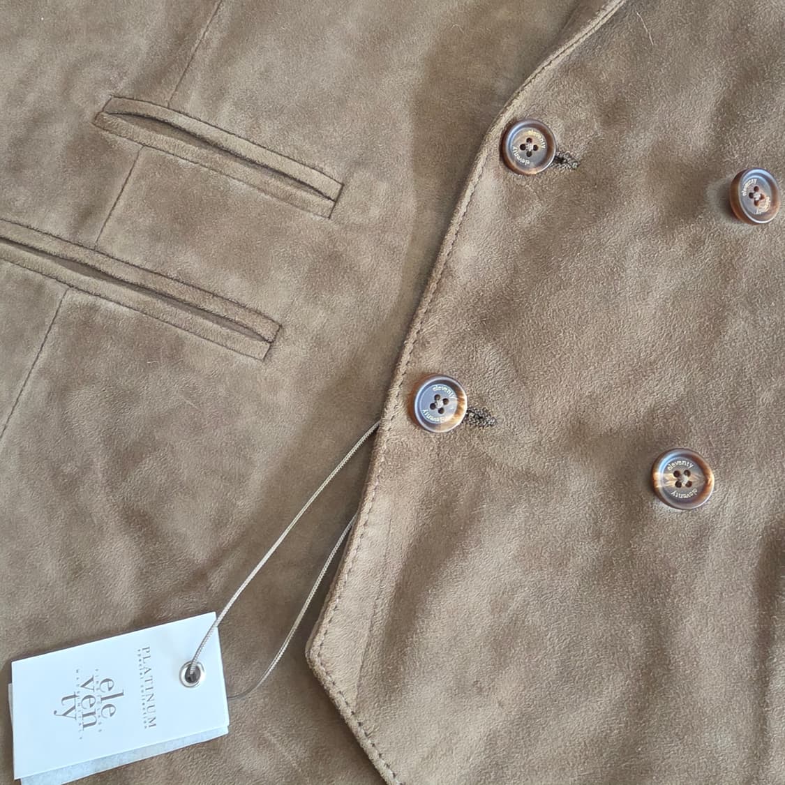 Eleventy 일레븐티 이탈리안 최고급 스웨이드 가죽 더블 웨이스트 코 상품이미지8