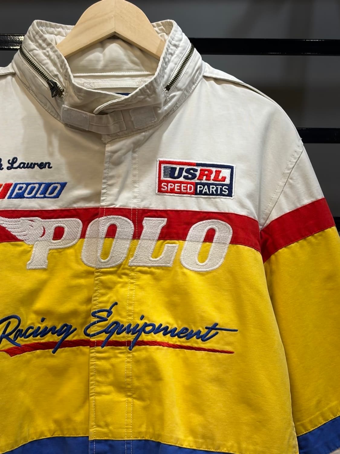 [L] 폴로 랄프로렌 USRL 레이싱 자켓 빈티지 모토 자켓 자수  상품이미지3