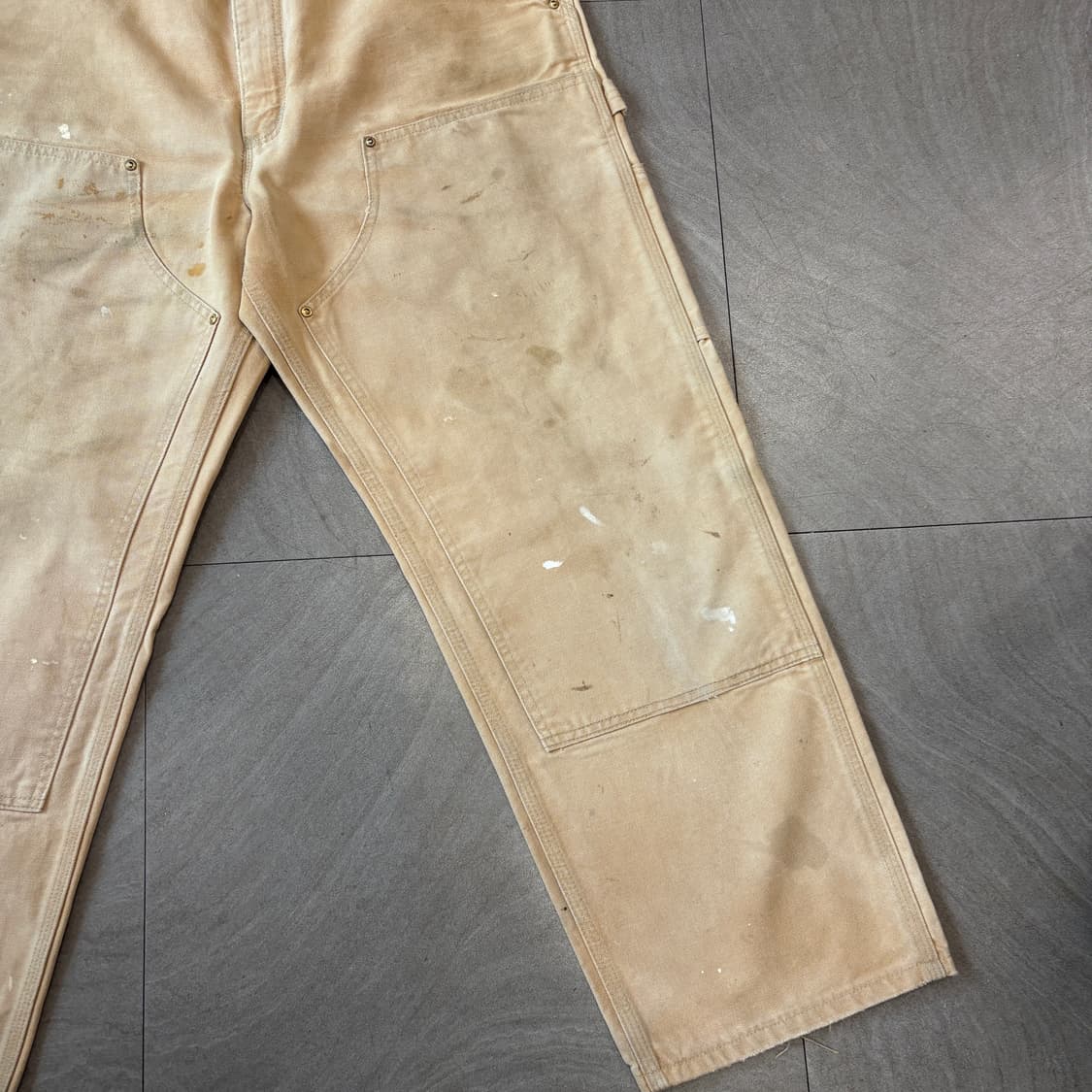 칼하트 브라운 더블니 팬츠 바지 상품이미지4