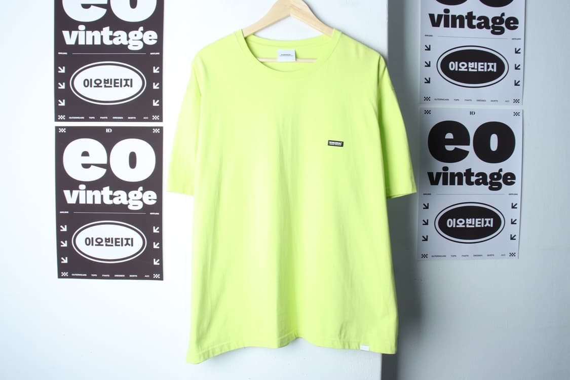 (XL-2XL) 노매뉴얼 반팔 티셔츠 빅사이즈 노랑 그래픽-H32825 상품이미지2