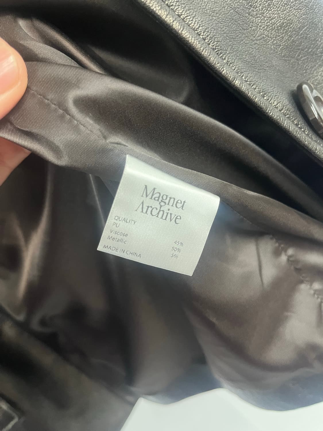 마그넷 아카이브 비건 레더자켓 다크브라운 상품이미지7