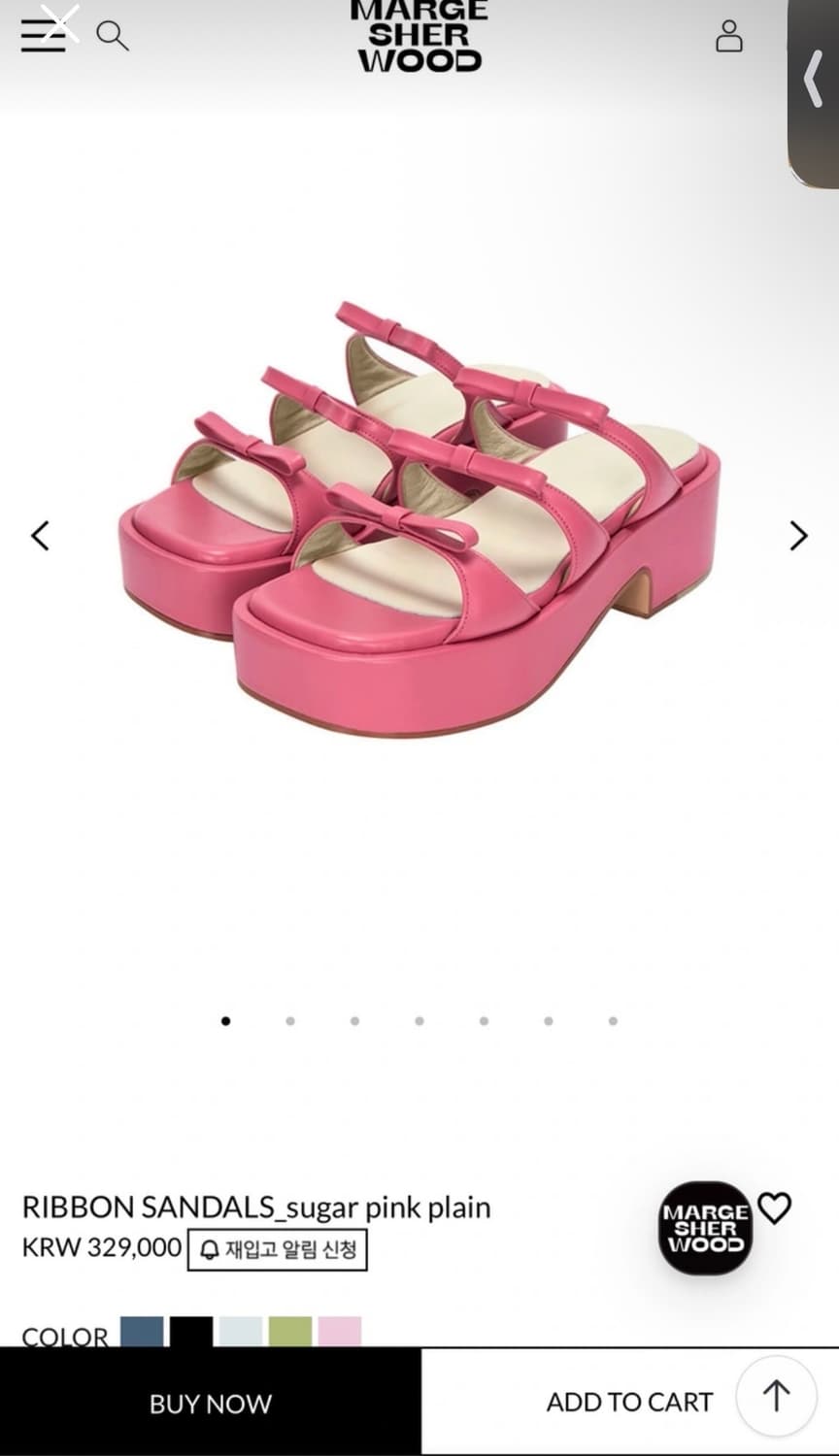 (새상품) 마지셔우드 리본 샌들 상품이미지6