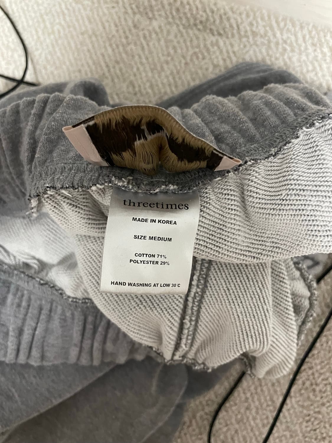 쓰리타임즈 스토퍼 조거 스웻팬츠 그레이 threetimes stopper 상품이미지3