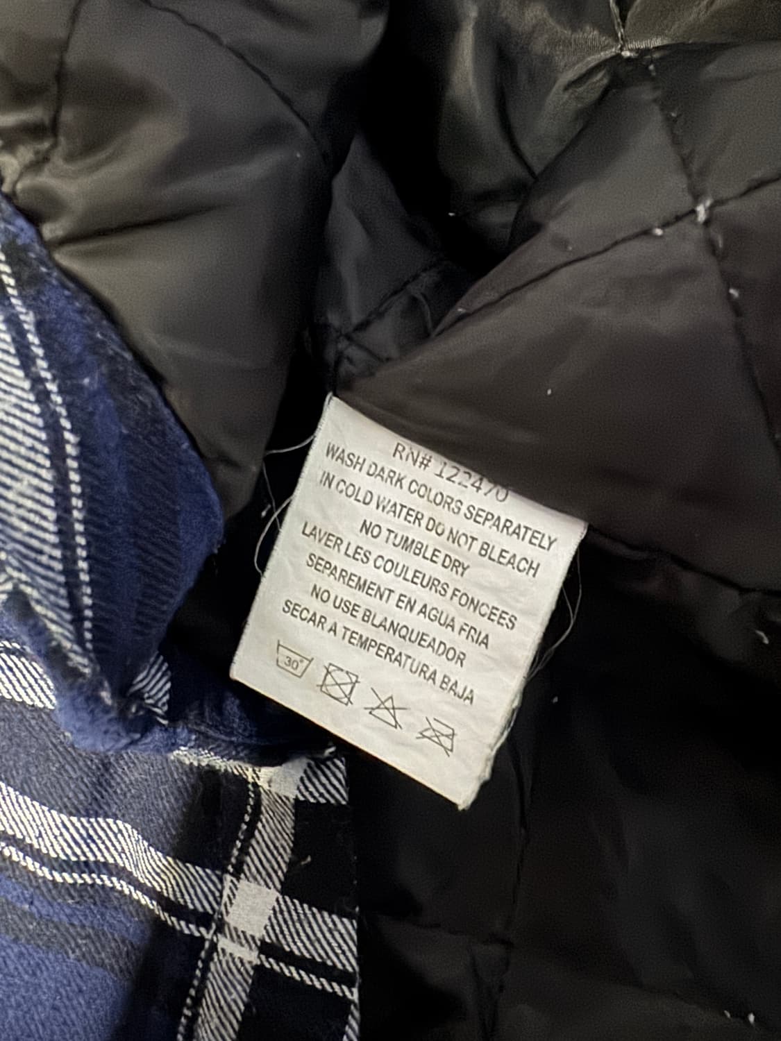 샤카웨어 퀼티드 셔츠 네이비 블루 체크 상품이미지6