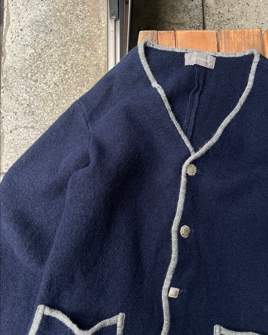 [OS] MEN’S BIGI 울100% 네이비 가디건 상품이미지3