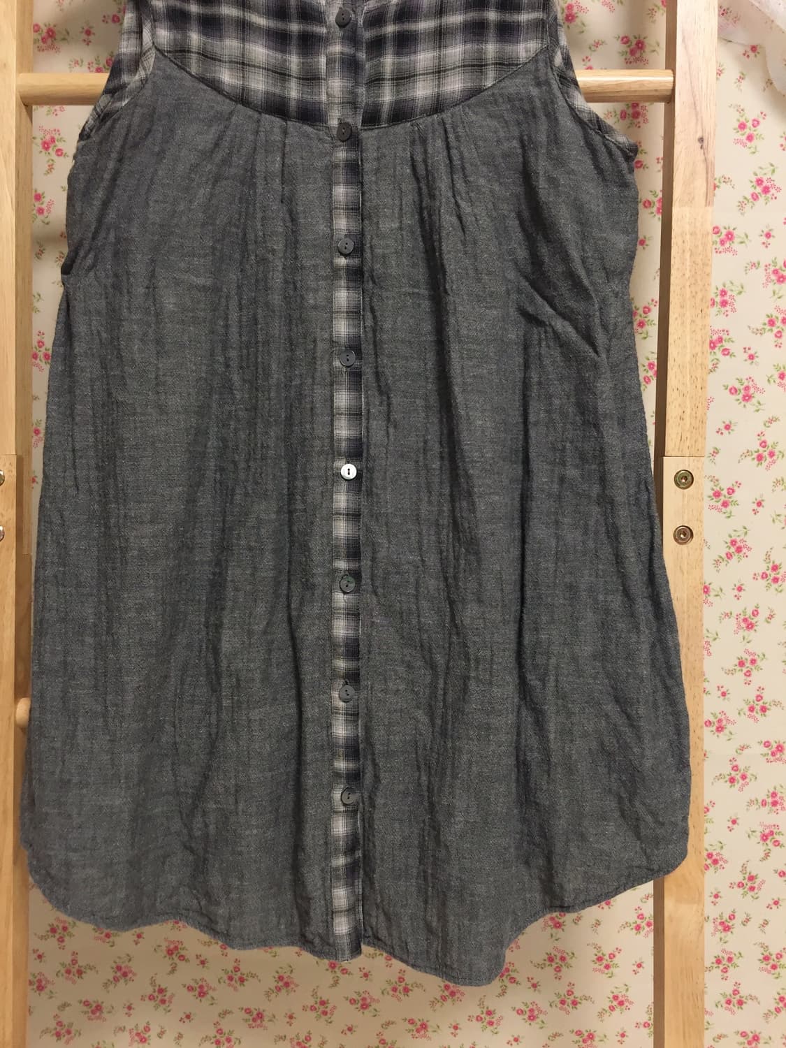 빈티지 모리걸 그레이 차콜 슬리브리스  상품이미지4