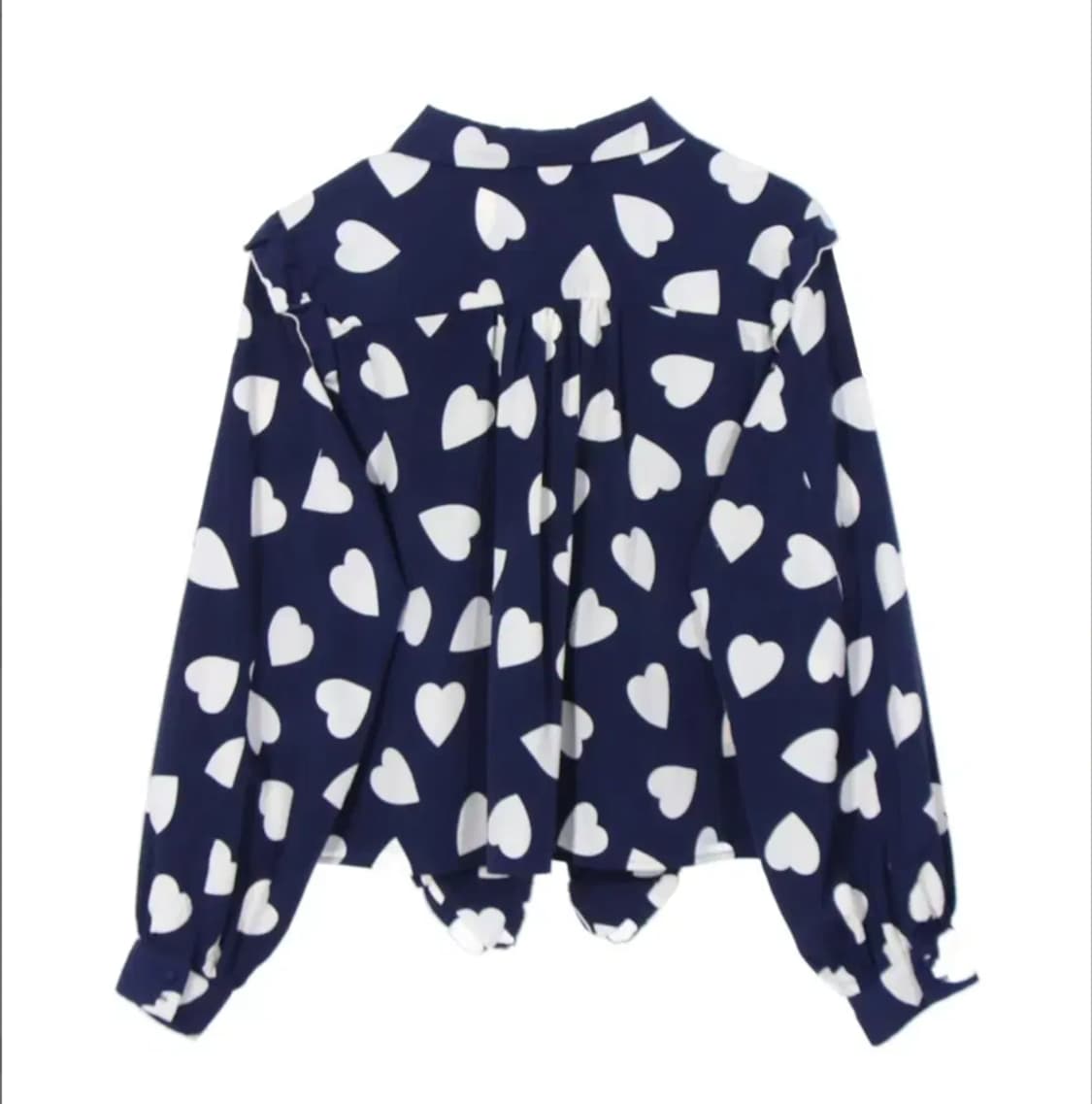 LMML 스튜디오 시그니처 하트 스카프장식 롱슬리브 블라우스 상품이미지2