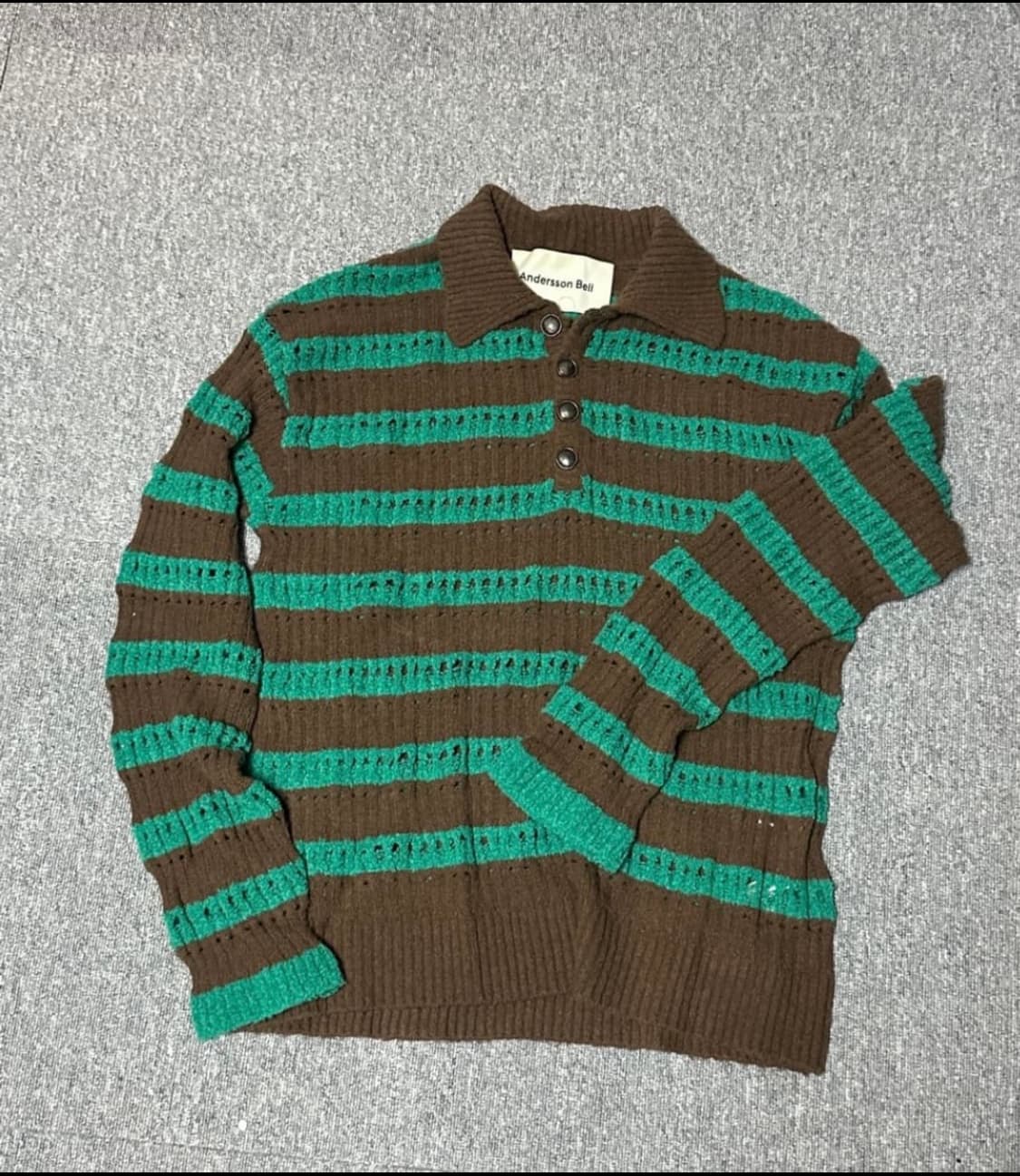 앤더슨벨 버블 스트라이프 티 XL  상품이미지1