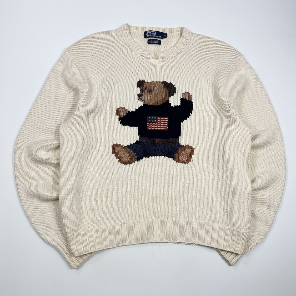 폴로 랄프로렌 베어 싯다운 아이보리 케이블 니트 (XL) 상품이미지2